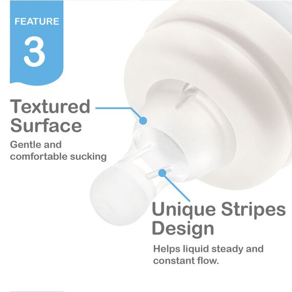 Farlin AC-21015 Crystal Clear Silicone Standard Neck Anti-Colic Nipple M 2PCS, 5 image
