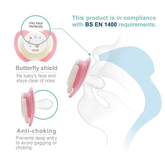 Farlin Chu Chu Cherry Pacifier with Luminous Ring 6M+, Color: Caremel, 3 image