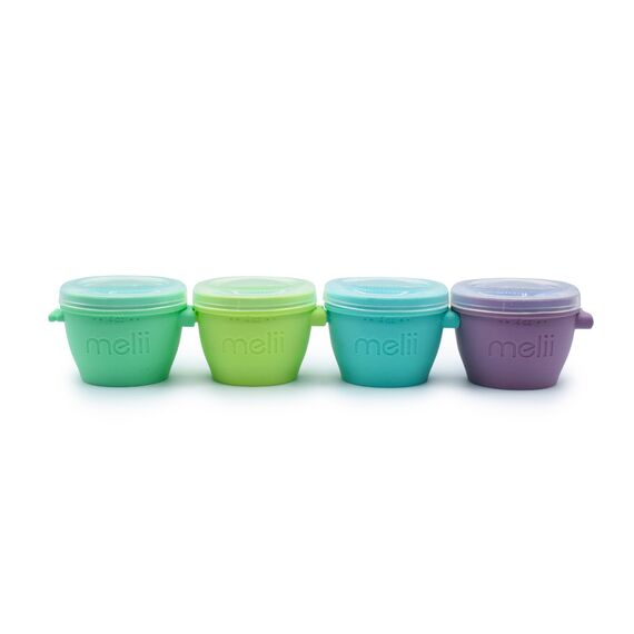 Melii Silicone Snap & Go Pods Food Storage Container 4 oz (4 Pcs)