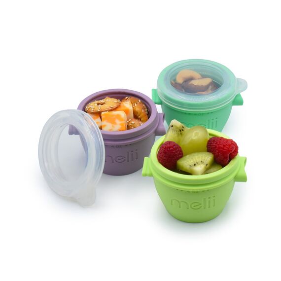 Melii Silicone Snap & Go Pods Food Storage Container 4 oz (4 Pcs), 3 image