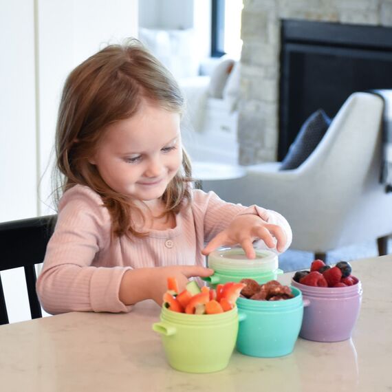 Melii Snap & Go Pods Baby Food Storage Container 6oz 4 pcs, 5 image