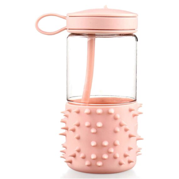 Melii Spikey Water Bottle 17oz, Color: pink