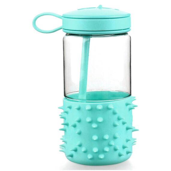 Melii Spikey Water Bottle 17oz, Color: Blue, 2 image