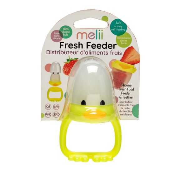 Melii Fresh Food Feeder Yellow Duck, 3 image