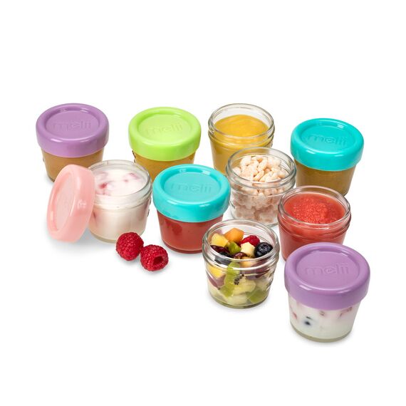 Melii Glass Food Storage Container 4oz Set of 12 pcs