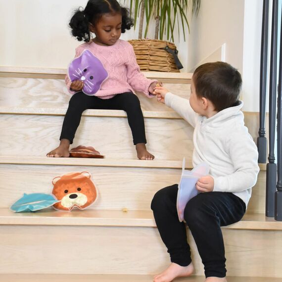 Melii Reusable Snack Bags with Zip Closure Animals Design Set of 6 pcs, 6 image