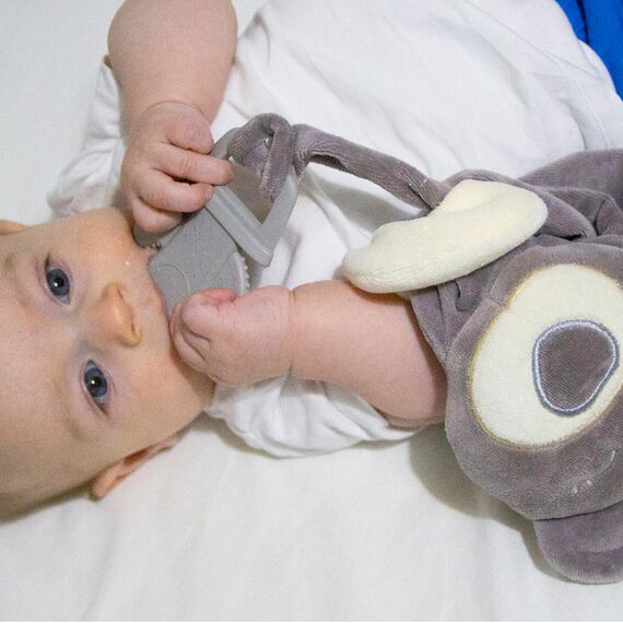 Babyjem Sleep Buddy with Teether 0+ Months, Color: Grey, 2 image