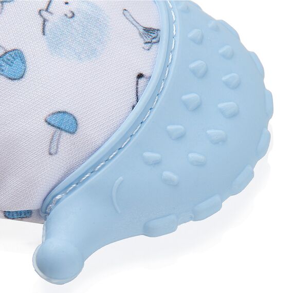 BabyJem Baby Teething Gloves Hedgehog, Color: Blue, 2 image