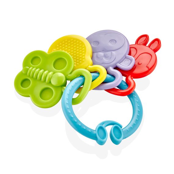 Babyjem Rattle Teether 3+ Months, Color: Blue, 2 image