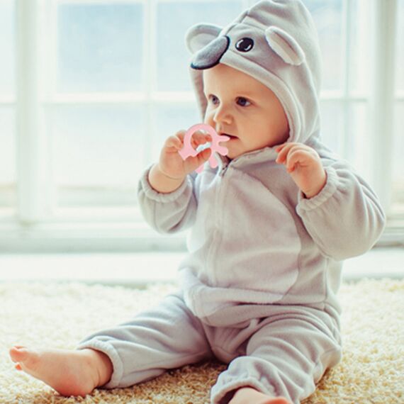 BabyJem Baby Teether Octopus, Color: pink