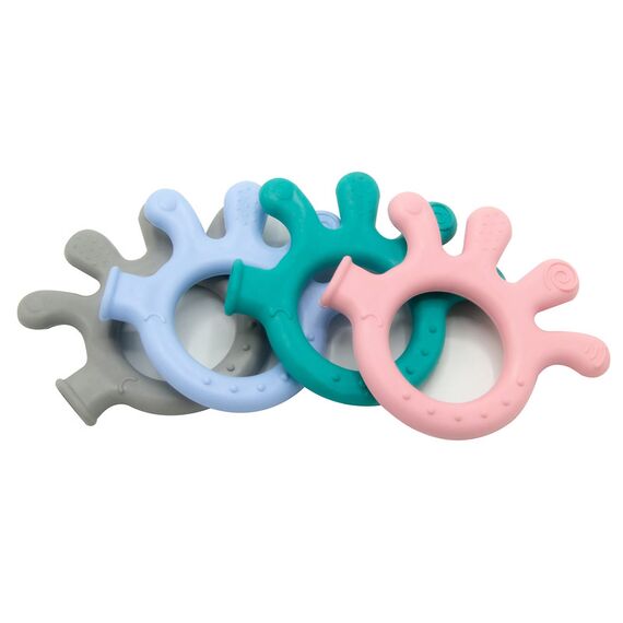 BabyJem Baby Teether Octopus, Color: Blue, 4 image