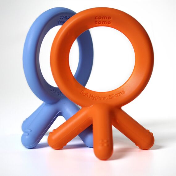 Comotomo Silicone Baby Teether, Color: Orange
