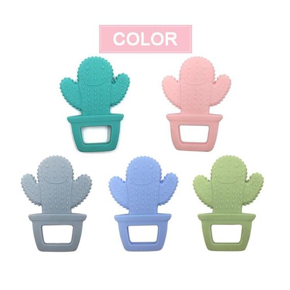 Babyjem Cactus Teether 3+ Months, Color: Grey