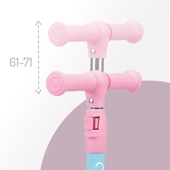 MoMi Kiuru 2-in-1 Scooter and Ride-On, Color: pink, 2 image