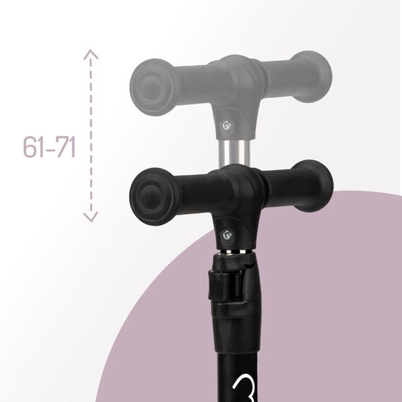 MoMi Kiuru 2-in-1 Scooter and Ride-On, Color: Black, 3 image