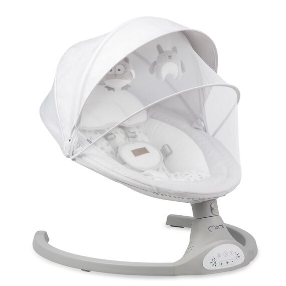 MoMi Kenani Electric Baby Bouncer, Color: Light Grey
