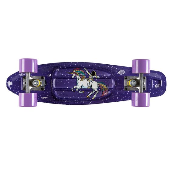 MoMi Qkids Galaxy Skateboard, Color: Purple
