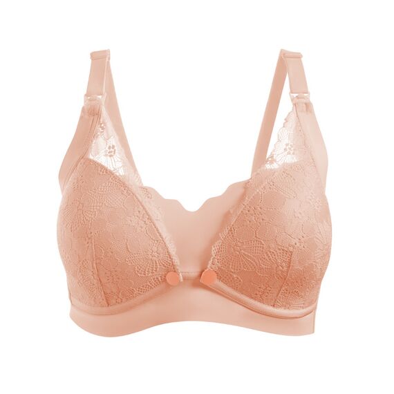Okus Pretty Lace Maternity & Nursing Bra, Color: pink, Maternity Size: L
