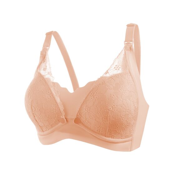 Okus Pretty Lace Maternity & Nursing Bra, Color: pink, Maternity Size: L, 2 image