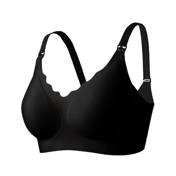 Okus Water Touch Seamless Maternity & Nursing Bra, Color: Black, Maternity Size: XL, 2 image