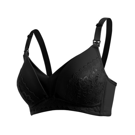 Okus Full Cup Maternity & Nursing Bra, Color: Black, Maternity Size: XL, 2 image