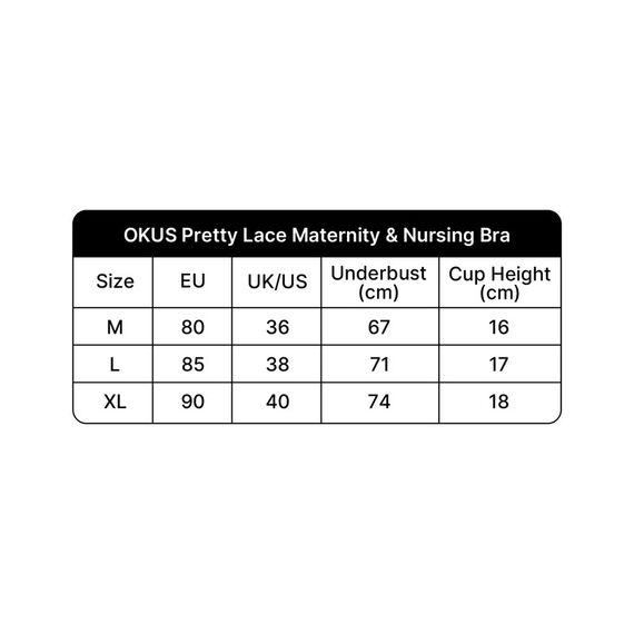 Okus Pretty Lace Maternity & Nursing Bra, Color: Black, Maternity Size: XL, 4 image