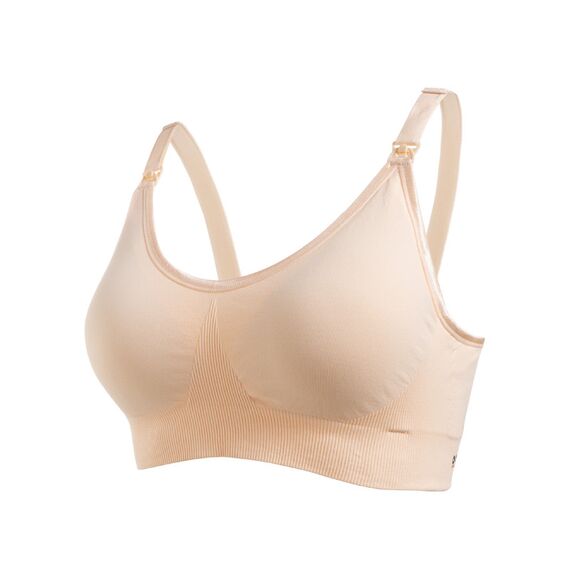 Okus Original Full Cup Maternity & Nursing Bra, Color: Beige, Maternity Size: XL, 2 image