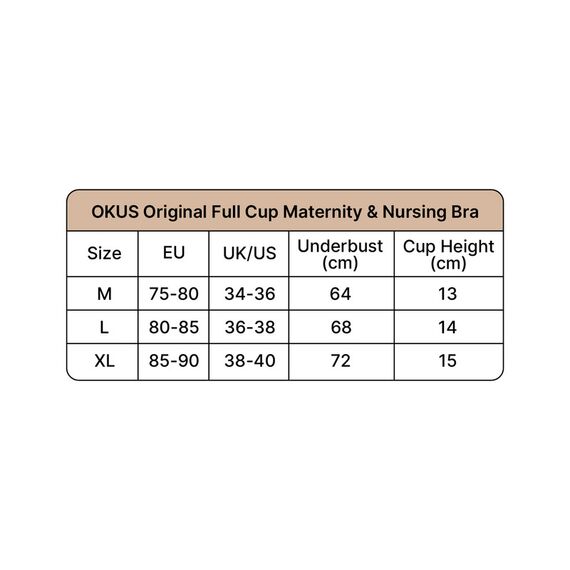 Okus Original Full Cup Maternity & Nursing Bra, Color: Beige, Maternity Size: XL, 4 image