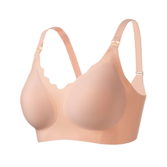 Okus Water Touch Seamless Maternity & Nursing Bra, Color: pink, Maternity Size: XL, 2 image