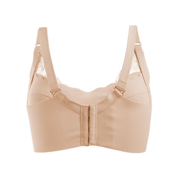 Okus Pretty Lace Maternity & Nursing Bra, Color: Beige, Maternity Size: M, 3 image