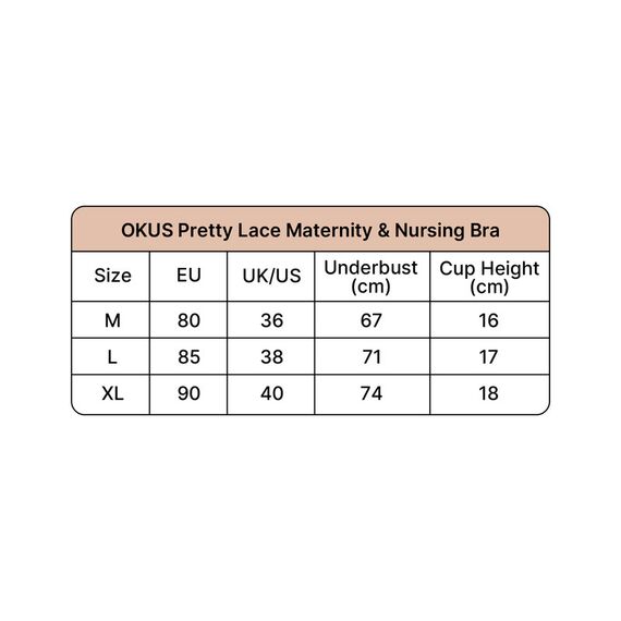Okus Pretty Lace Maternity & Nursing Bra, Color: Beige, Maternity Size: L, 4 image