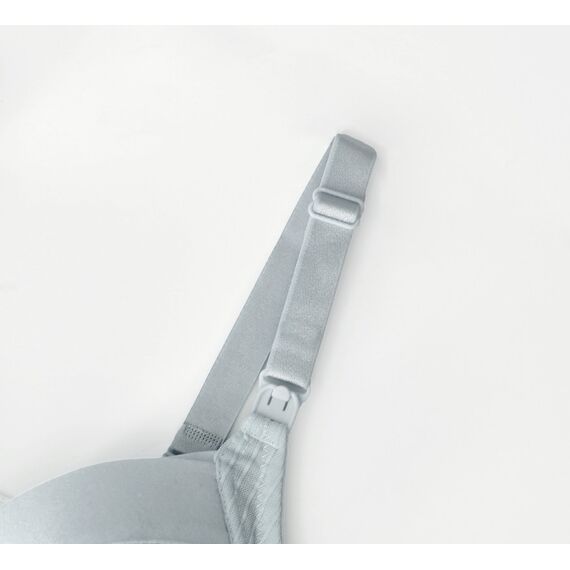 Okus Comfy Cotton Maternity & Nursing Bra, Color: Light Grey, Maternity Size: L, 6 image