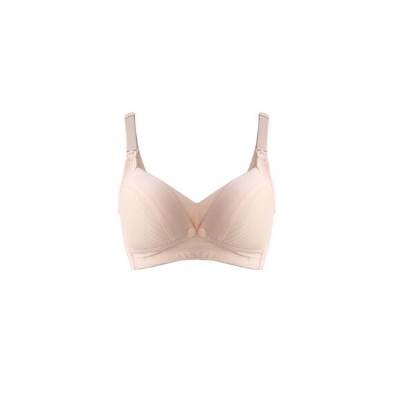 Okus Comfy Cotton Maternity & Nursing Bra, Color: Beige, Maternity Size: L, 3 image