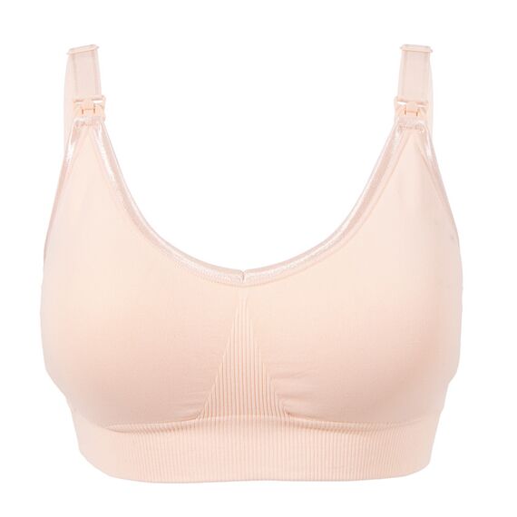 Okus Original Full Cup Maternity & Nursing Bra, Color: Beige, Maternity Size: L