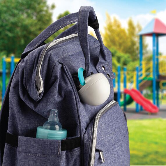 Melii Pacifier Pod Pacifier Holder Case, Color: Grey & Blue, 4 image