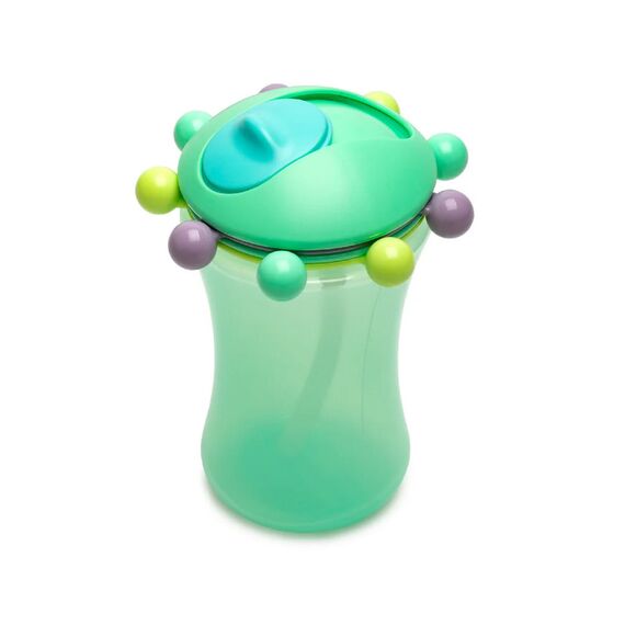 Melii Abacus Straw Sippy Cup 340 ml 2 Pcs, Color: Turquoise & Green, 4 image