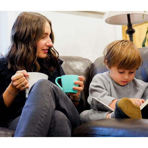 Melii Silicone Bear Mug 2 Pack, Color: Mint & Turquoise, 4 image