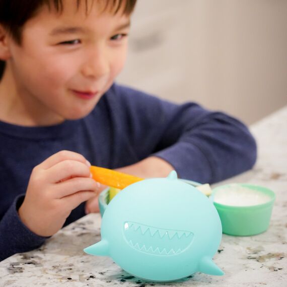 Melii Snack Food Storage Container with PP Base 232 ml 2 Pcs, Color: Turquoise & Yellow, 4 image