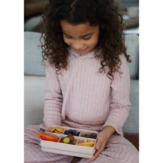 Melii Snackle Food Container with Removable Divider 118 ml, Color: pink, 3 image