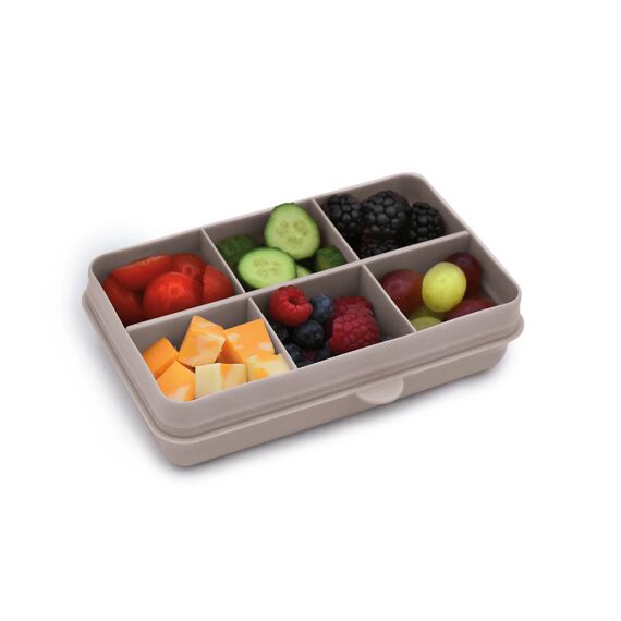 Melii Snackle Food Container with Removable Divider 118 ml, Color: Grey