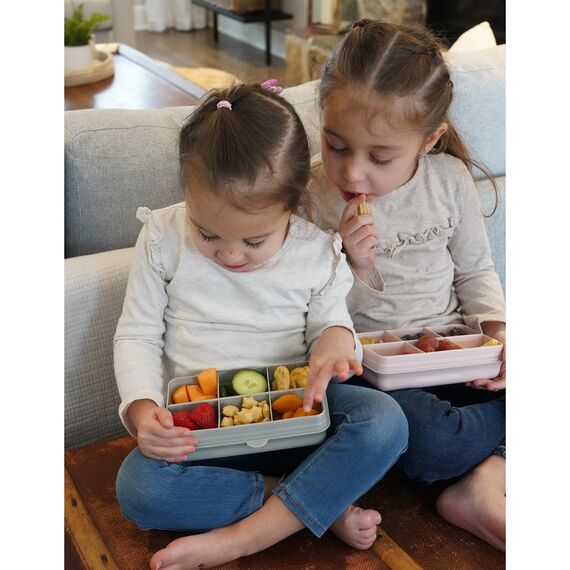 Melii Snackle Food Container with Removable Divider 118 ml, Color: Grey, 4 image