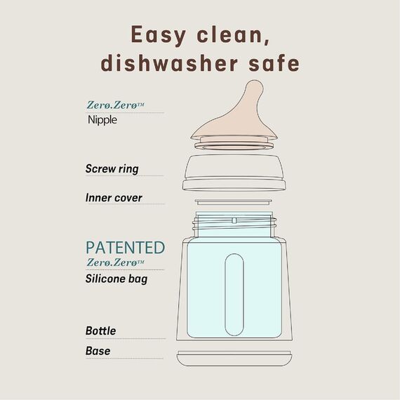 Suavinex Zero Zero Anti-Colic Baby Bottle 180 ml 4 Pcs, Color: Light, 6 image