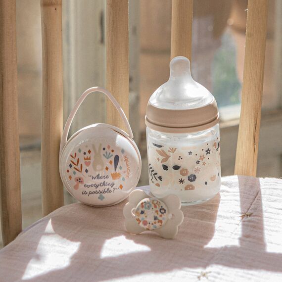 Suavinex Wonderland Duo Pacifier Holder 2 Pacifiers, Color: Beige, 6 image