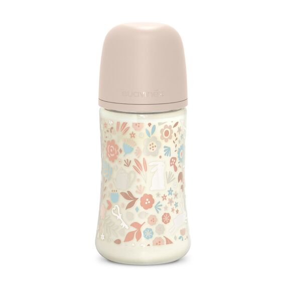 Suavinex Wonderland Polyamide Baby Bottle Medium Flow 270 ml 3+ Months, Color: Beige, 2 image