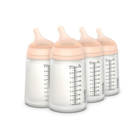 Suavinex Zero Zero Anti-Colic Baby Bottle 270 ml 4 Pcs, Color: Fair