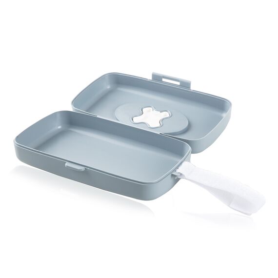 Babyjem Wet Towel Box, Color: Grey And White, 5 image