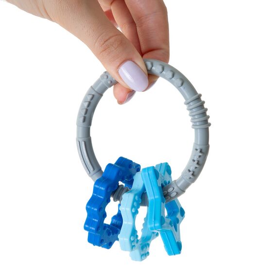Babyjem Silicone Ring Teether, Color: Blue, 5 image