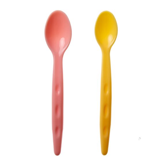 Babyjem Baby Food Spoon 2 Pcs, Color: Pink-Yellow