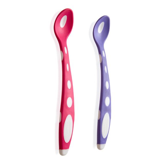 Babyjem Soft Tip Spoon 2 Pcs, Color:  Pink & Purple, 3 image