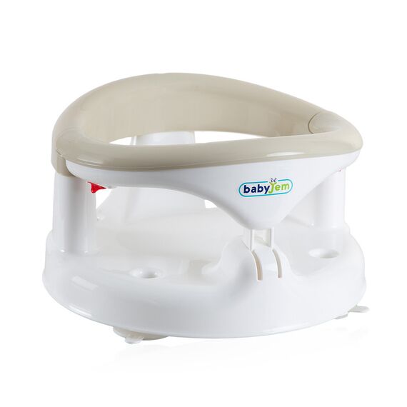 Babyjem Anti-Slip Baby Bath & Sleeping Seat, Color: White & Beige
